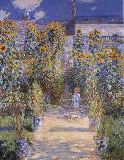 Claude Monet Monet-s Garden at Vetheuil France oil painting artist